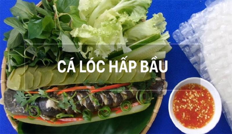 Nguyên liệu làm món cá lóc hấp bầu