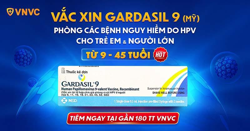 gardasil 9 mở rộng độ tuổi tiêm chủng