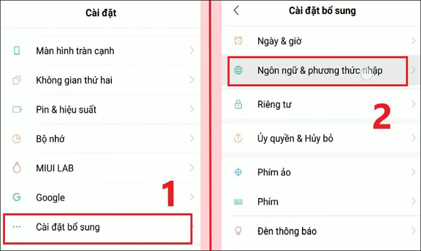 Cách cài đặt bàn phím tiếng Trung trên OPPO trong cài đặt