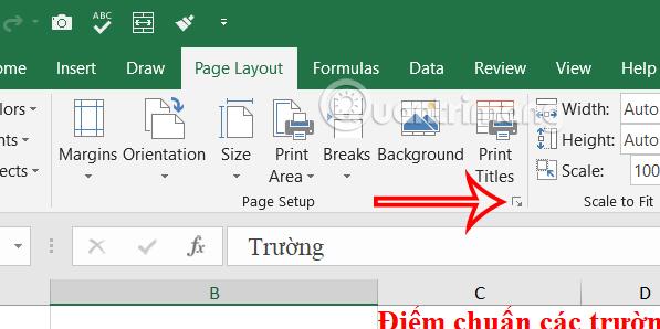 Đánh số trang Excel từ số 1