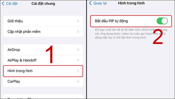 Bước 1 chia đôi màn hình iPhone bằng tính năng Picture-in-Picture