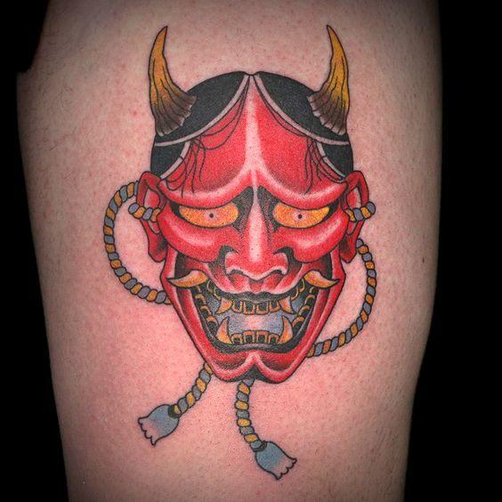 tattoo mặt quỷ dạ xoa của nhật bản