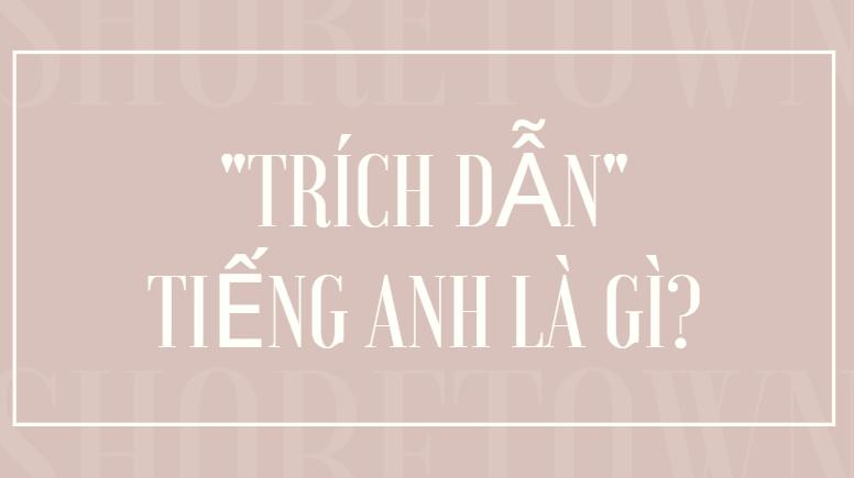 trích dẫn tiếng anh là gì