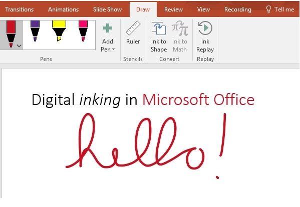 Bút kỹ thuật số - Tính năng mới trong Word 2019