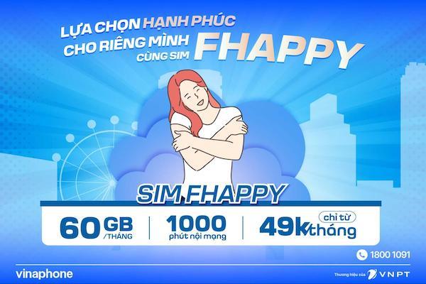 Gói cước kèm sim FHAPPY mang tới dung lượng data khủng