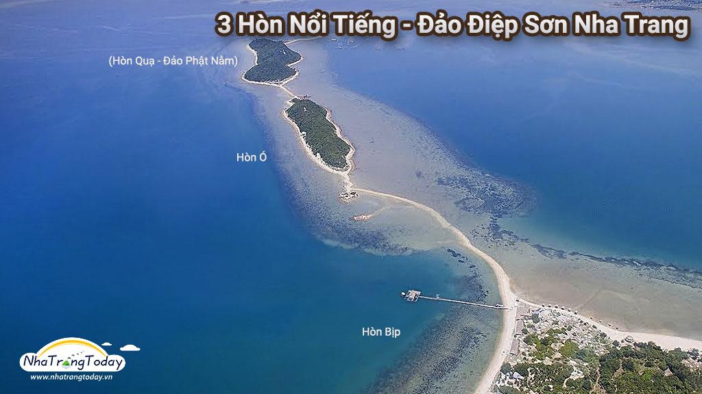 3 hòn đảo trong dãy Điệp Sơn