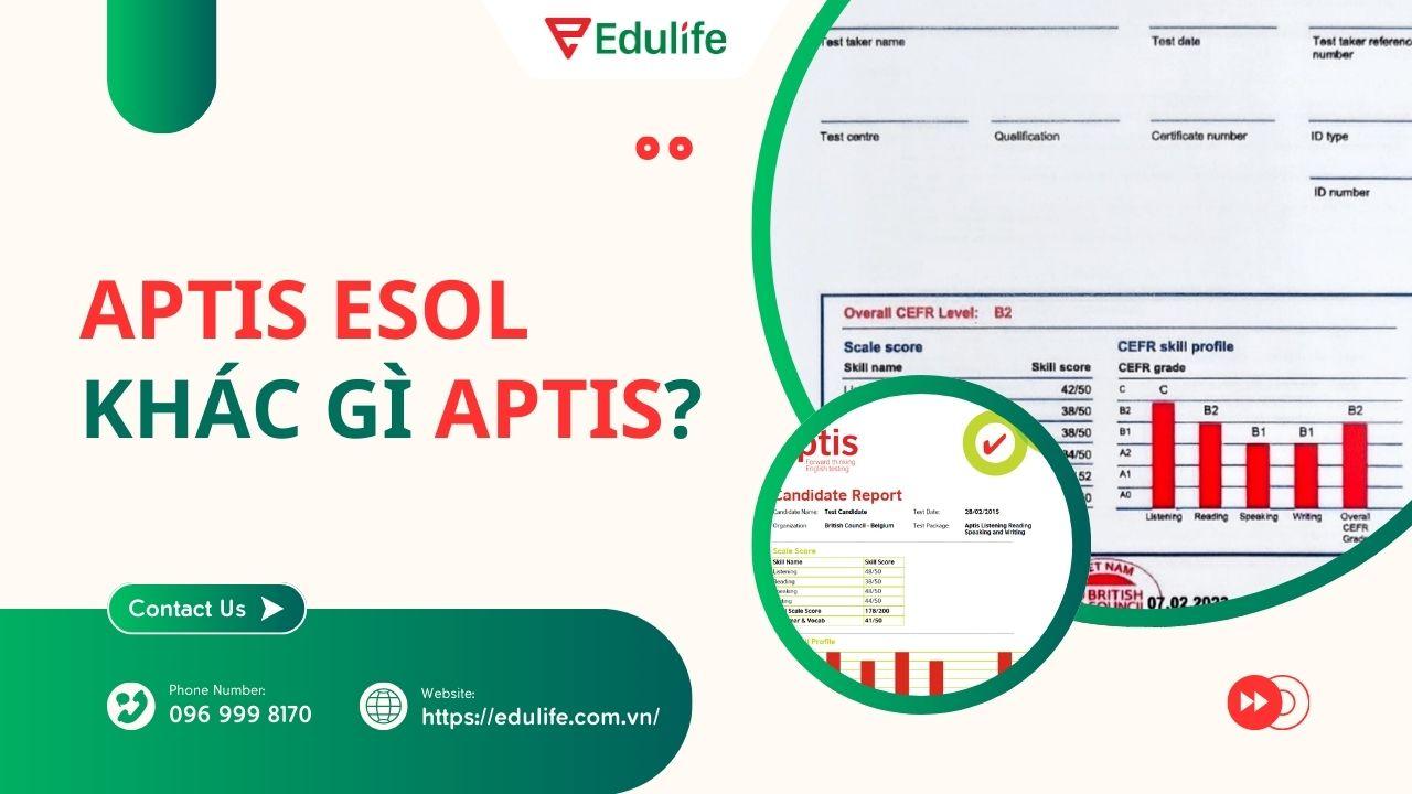 Chứng chỉ Aptis ESOL có gì khác so với chứng chỉ Aptis?