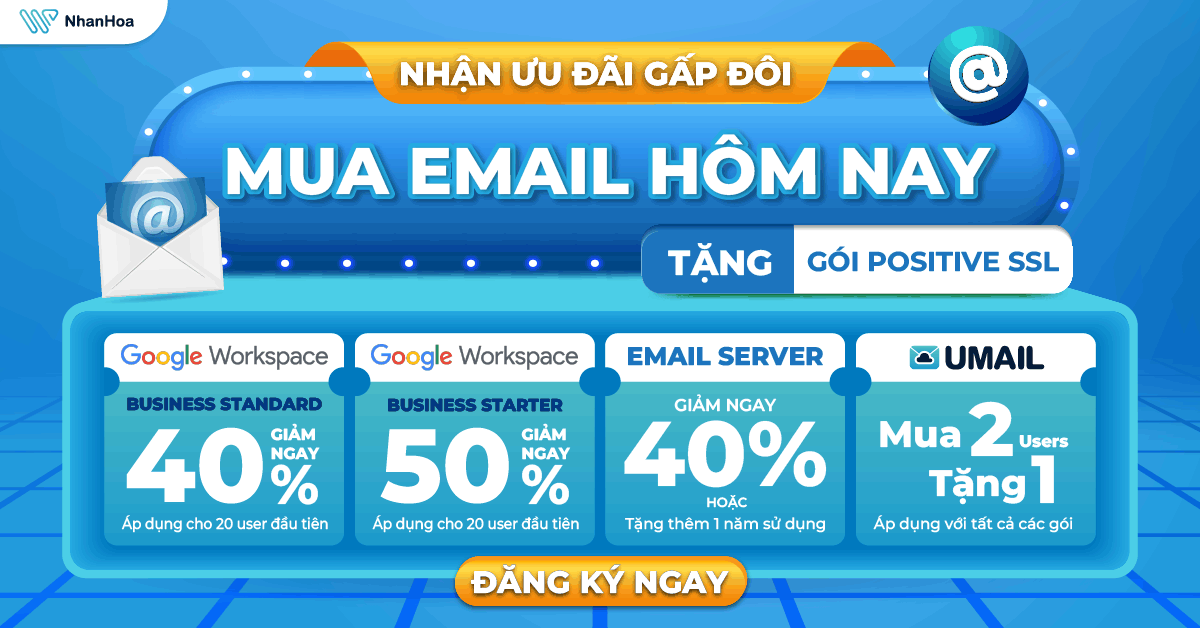 Khuyến Mãi Đăng Ký Email Doanh Nghiệp